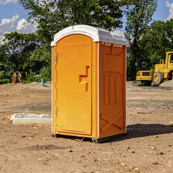 how often are the portable toilets cleaned and serviced during a rental period in Katy